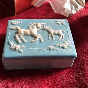 Blue Unicorn Jewelry Box